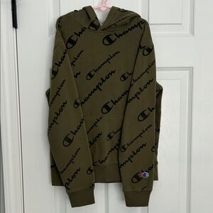 Champion Olive kids Hoodie size M